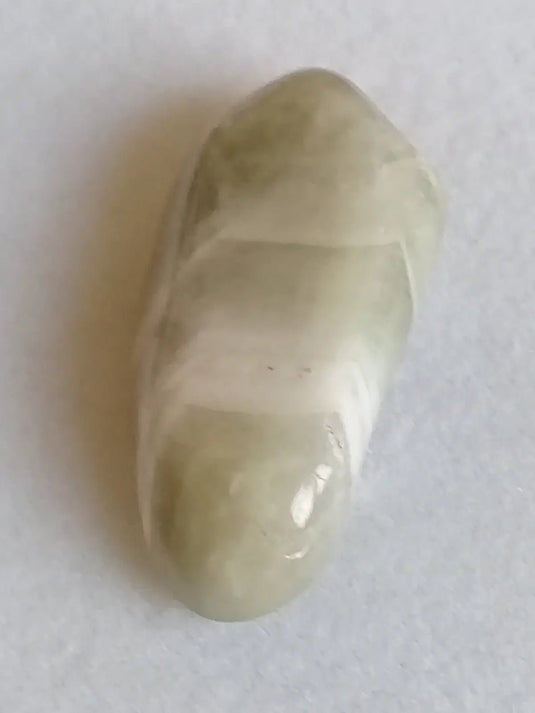 Prasiolite verte à chevrons pierre roulée Grade A++++ Prasiolite verte à chevrons