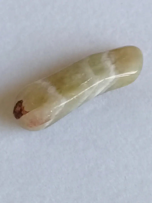 Prasiolite verte à chevrons pierre roulée Grade A++++ Prasiolite verte à chevrons