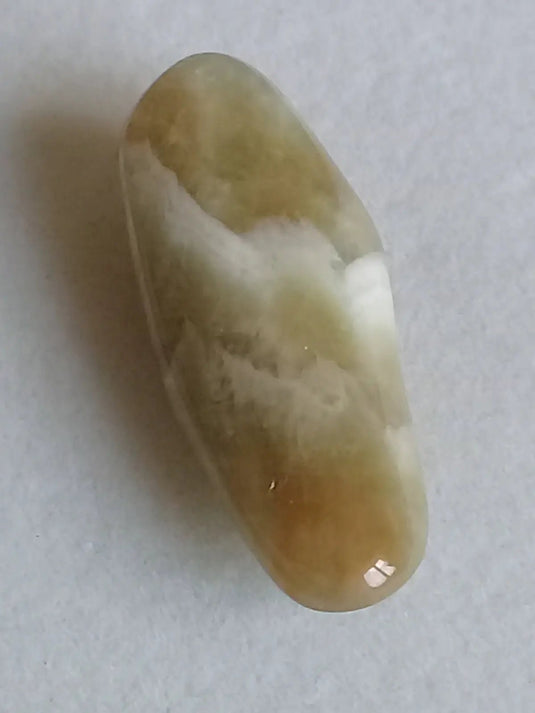 Prasiolite verte à chevrons pierre roulée Grade A++++ Prasiolite verte à chevrons