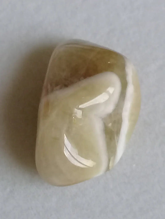 Prasiolite verte à chevrons pierre roulée Grade A++++ Prasiolite verte à chevrons