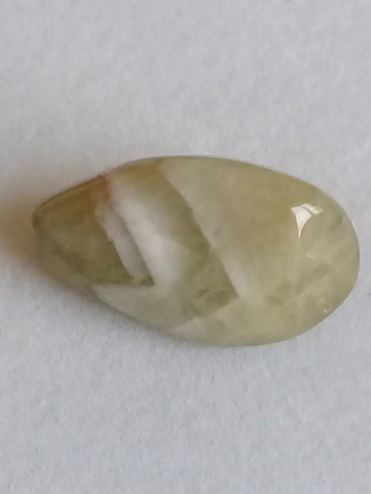 Prasiolite verte à chevrons pierre roulée Grade A++++ Prasiolite verte à chevrons