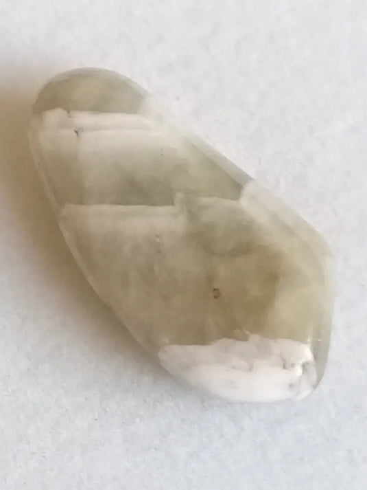 Prasiolite verte à chevrons pierre roulée Grade A++++ Prasiolite verte à chevrons