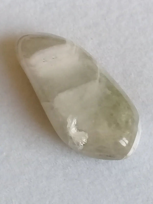 Prasiolite verte à chevrons pierre roulée Grade A++++ Prasiolite verte à chevrons