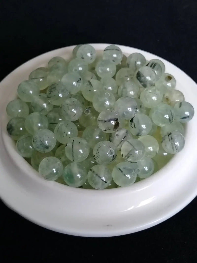 Load image into Gallery viewer, Préhnite du Mexique perle Grade A++++ Prix perle à l’unité Diamètre 8mm Préhnite du Mexique perle 8mm
