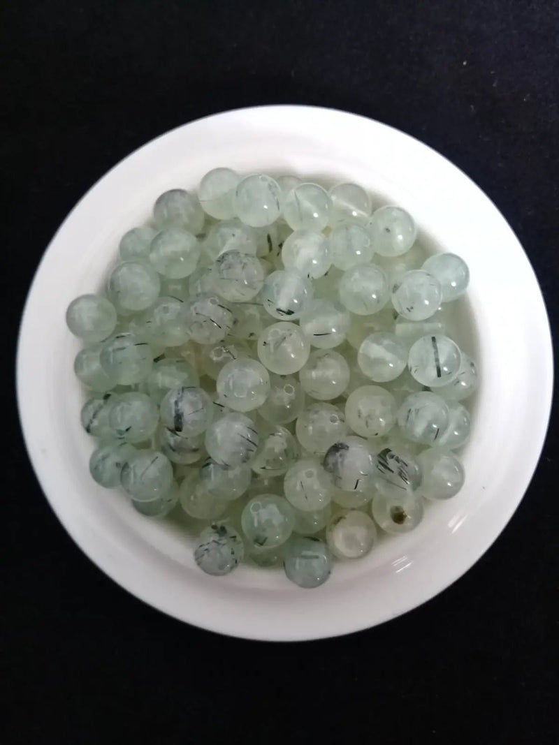 Load image into Gallery viewer, Préhnite du Mexique perle Grade A++++ Prix perle à l’unité Diamètre 8mm Préhnite du Mexique perle 8mm
