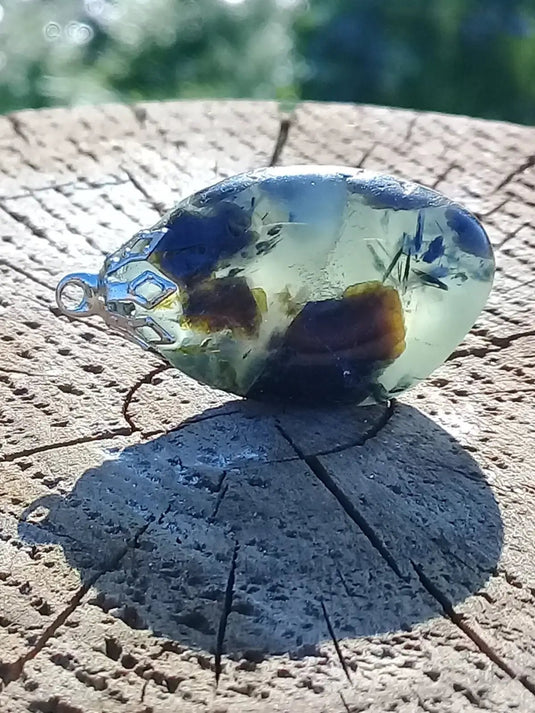 Préhnite pendentif Grade A ++++ Pendentif Préhnite