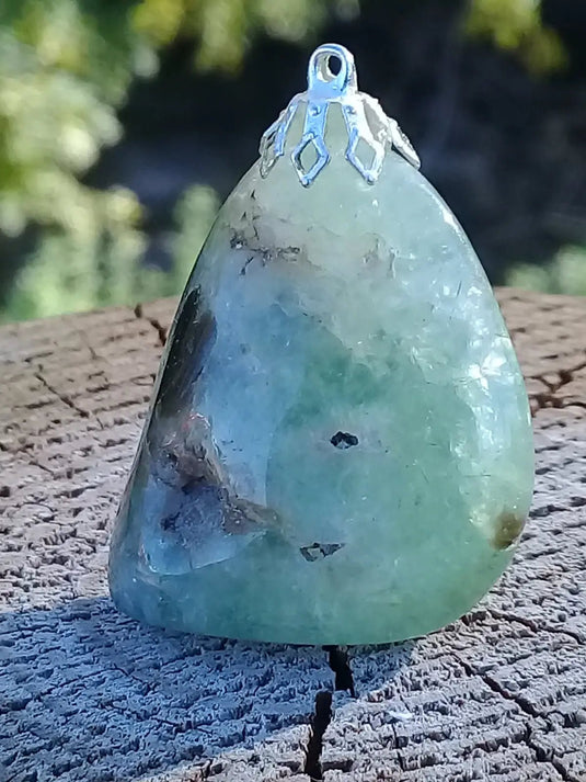 Préhnite pendentif Grade A ++++ Pendentif Préhnite