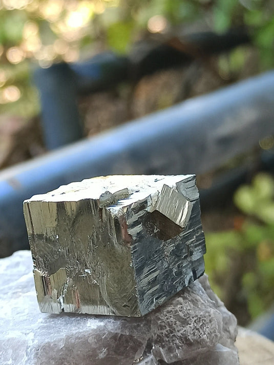 Pyrite d’Amérique du sud cube brut Grade A ++++ Pierre brute Dans la besace du p'tit Poucet   