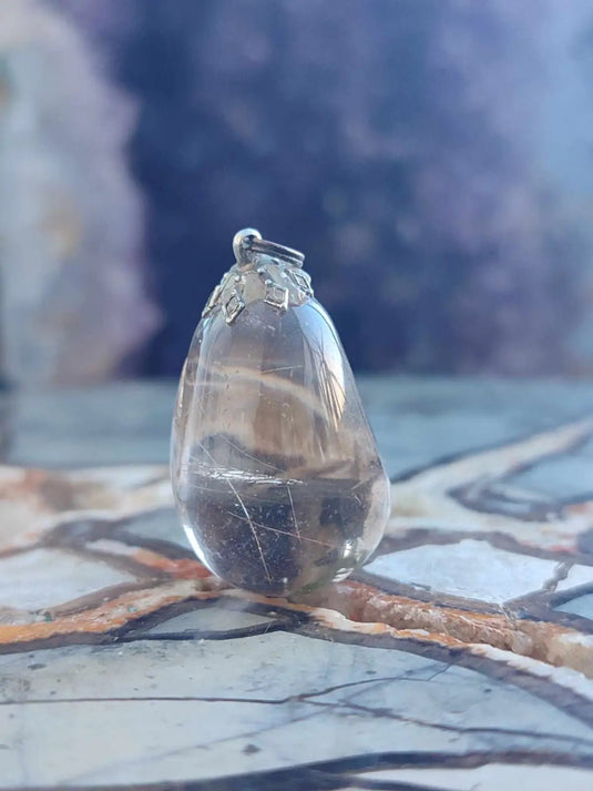 Quartz fumé du Brésil pendentif Grade A++++ Quartz fumé du Brésil pendentif