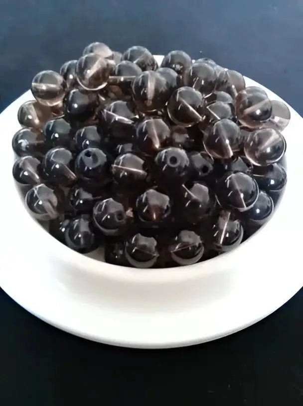 Load image into Gallery viewer, Quartz fumé du Brésil perle Grade A++++ Prix perles à l’unité Diamètre 8mm Quartz fumé du Brésil perles 8mm
