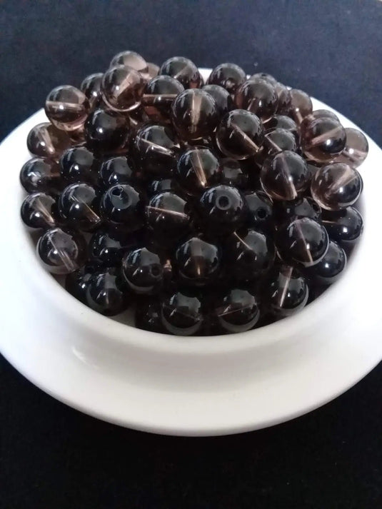 Quartz fumé du Brésil perle Grade A++++ Prix perles à l’unité Diamètre 8mm Quartz fumé du Brésil perles 8mm