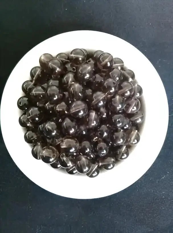 Load image into Gallery viewer, Quartz fumé du Brésil perle Grade A++++ Prix perles à l’unité Diamètre 8mm Quartz fumé du Brésil perles 8mm
