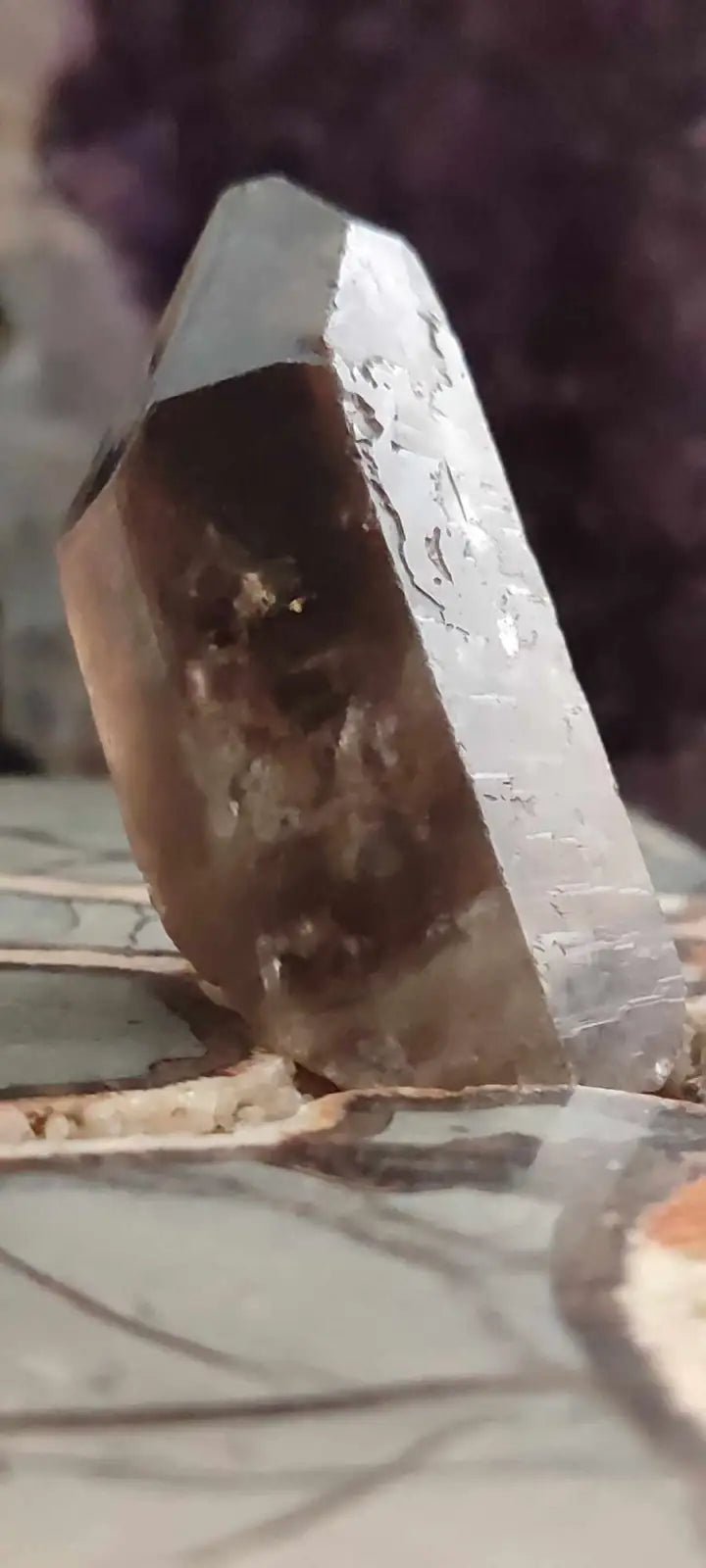 Chargez l&#39;image dans la visionneuse de la galerie, Quartz fumé du Brésil pointe brute Grade A++++ Quartz fumé pointe brute
