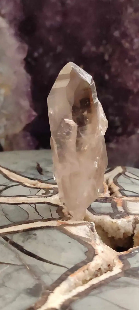 Quartz fumé du Brésil pointe brute Grade A++++ Quartz fumé