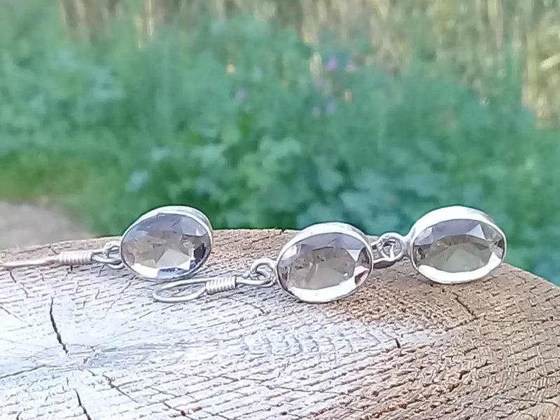 Chargez l'image dans la visionneuse de la galerie, Quartz fumé parure Grade A ++++ montée sur argent 925 (Fourni avec cordon) Quartz fumé parure
