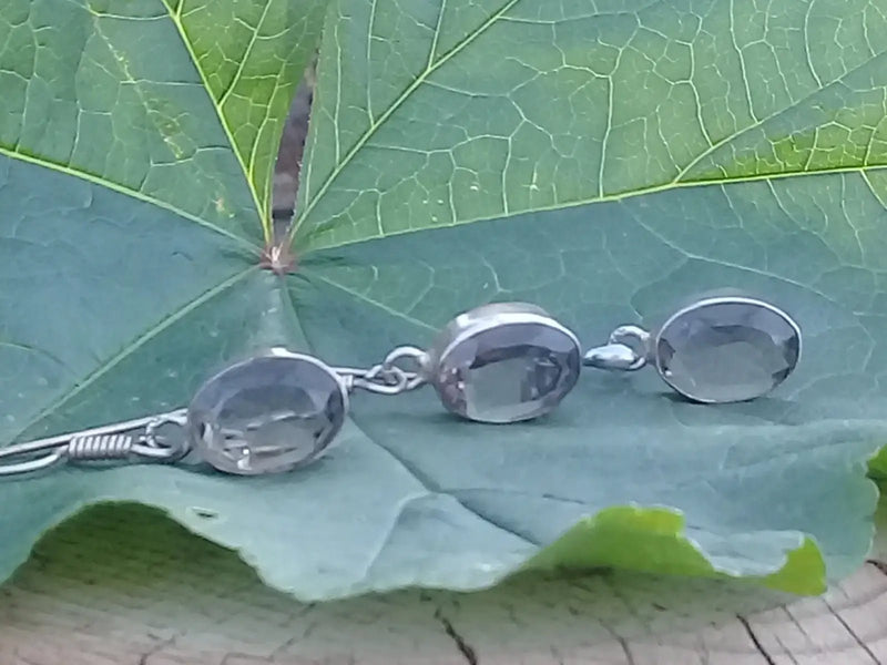 Chargez l'image dans la visionneuse de la galerie, Quartz fumé parure Grade A ++++ montée sur argent 925 (Fourni avec cordon) Quartz fumé parure
