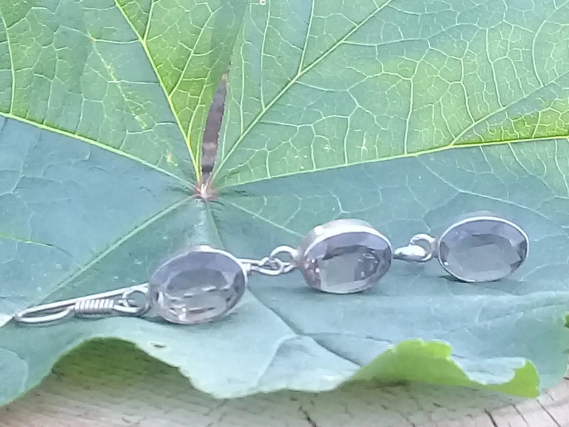 Chargez l'image dans la visionneuse de la galerie, Quartz fumé parure Grade A ++++ montée sur argent 925 (Fourni avec cordon) Quartz fumé parure
