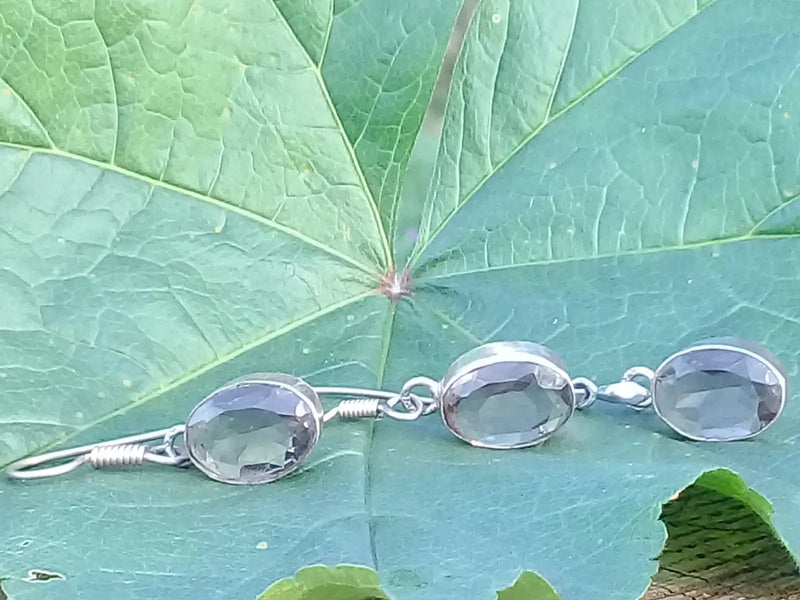 Chargez l'image dans la visionneuse de la galerie, Quartz fumé parure Grade A ++++ montée sur argent 925 (Fourni avec cordon) Quartz fumé parure
