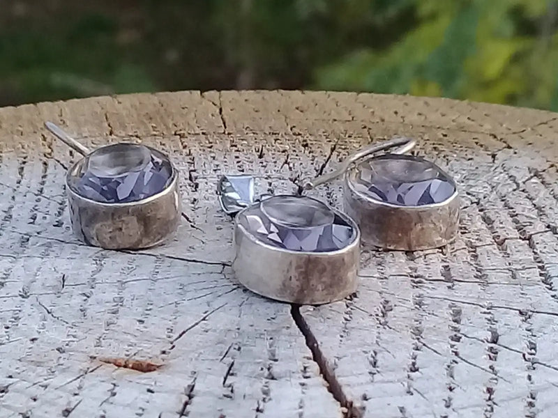 Chargez l'image dans la visionneuse de la galerie, Quartz fumé parure Grade A ++++ montée sur argent 925 (Fourni avec cordon) Quartz fumé parure
