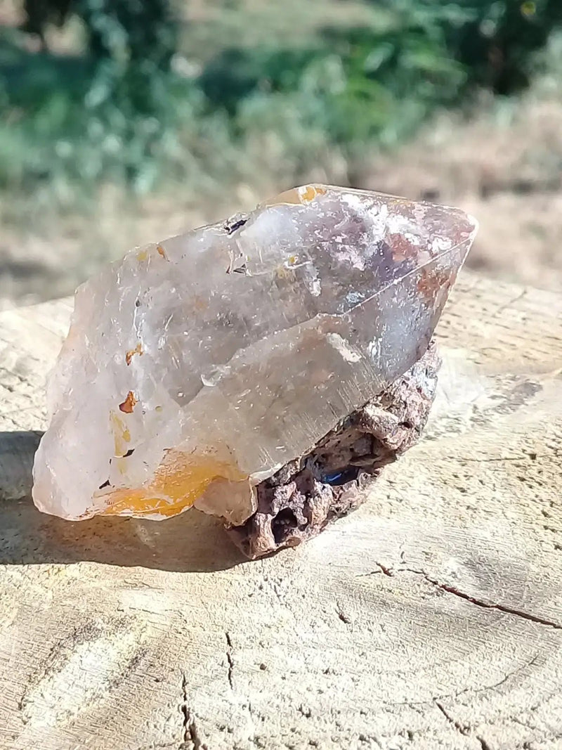 Load image into Gallery viewer, Quartz Green Ridge Clear Iron-Coated Grade A ++++ 5 x 2,5 x 2,8 cm Quartz Green Ridge Clear Iron-Coated
