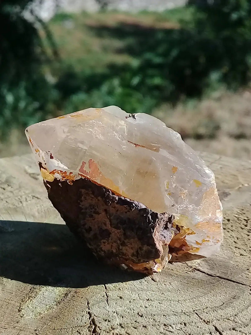 Load image into Gallery viewer, Quartz Green Ridge Clear Iron-Coated Grade A ++++ 5 x 2,5 x 2,8 cm Quartz Green Ridge Clear Iron-Coated
