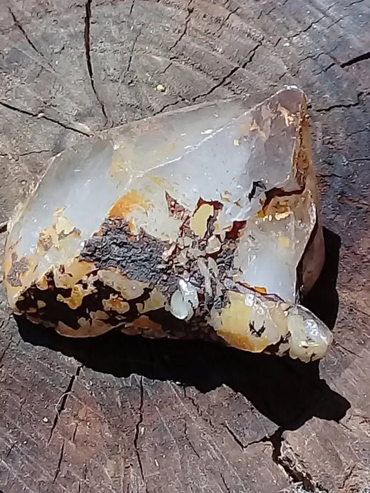 Quartz Green Ridges Clear Iron-Coated Grade A ++++ (Très Rare) 5 x 5 x 2,5cm Quartz Green Ridge Clear Iron-Coated