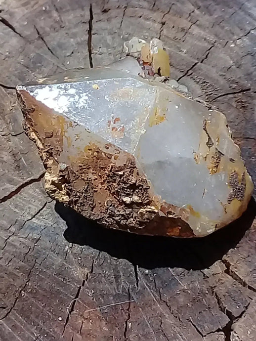 Quartz Green Ridges Clear Iron-Coated Grade A ++++ (Très Rare) 5 x 5 x 2,5cm Quartz Green Ridge Clear Iron-Coated