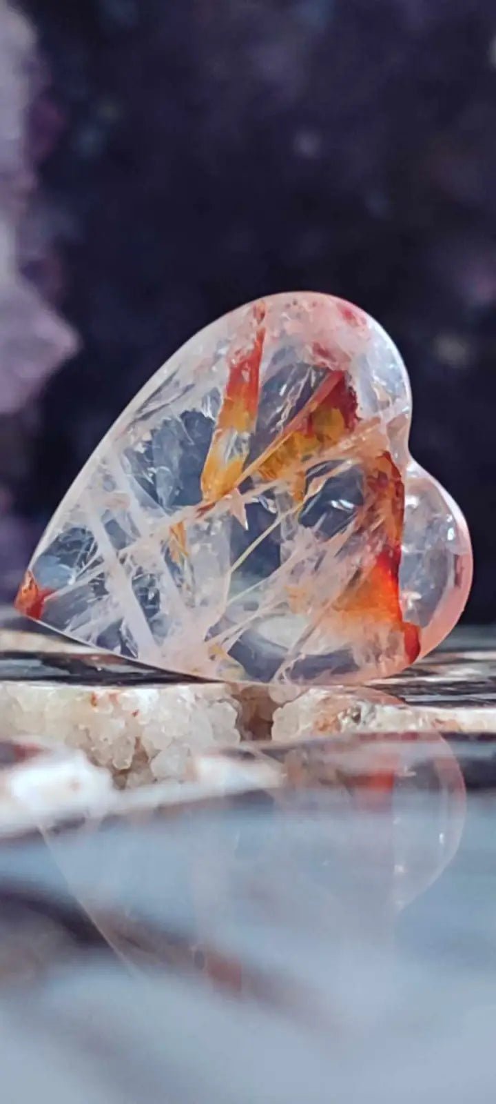 Load image into Gallery viewer, Quartz Hématoïde guérisseur du Brésil médiator Grade A++++ Quartz Hématoïde guérisseur médiator
