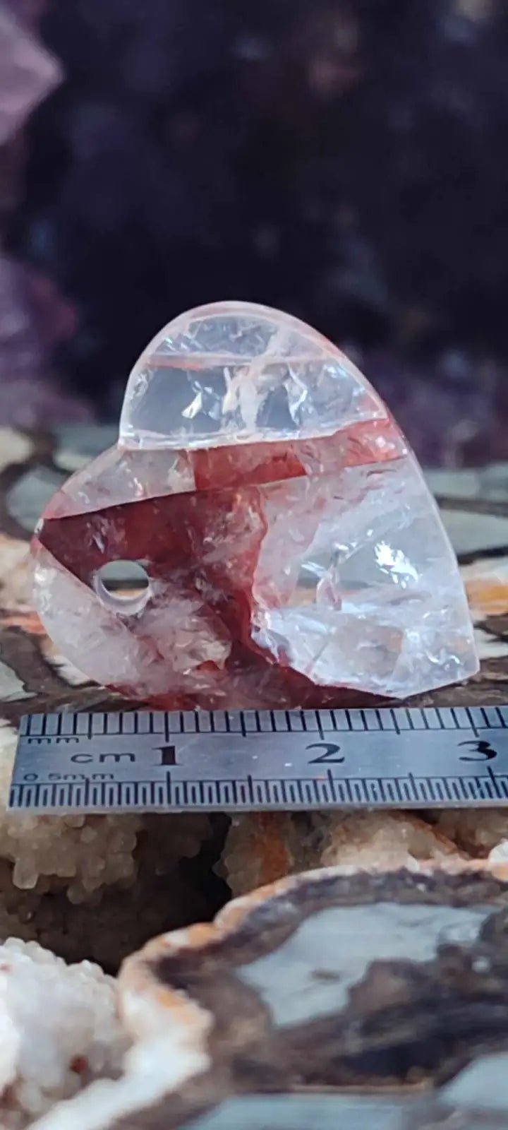 Load image into Gallery viewer, Quartz Hématoïde guérisseur du Brésil médiator Grade A++++ Quartz Hématoïde guérisseur médiator
