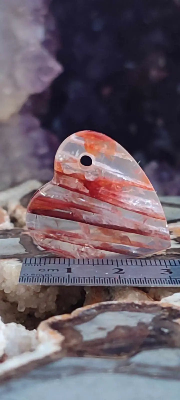 Load image into Gallery viewer, Quartz Hématoïde guérisseur du Brésil médiator Grade A++++ Quartz Hématoïde guérisseur médiator
