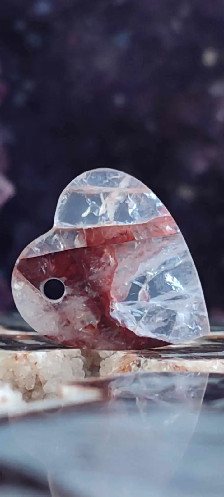 Load image into Gallery viewer, Quartz Hématoïde guérisseur du Brésil médiator Grade A++++ Quartz Hématoïde guérisseur médiator
