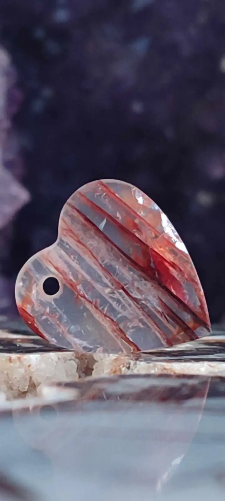 Load image into Gallery viewer, Quartz Hématoïde guérisseur du Brésil médiator Grade A++++ Quartz Hématoïde guérisseur médiator
