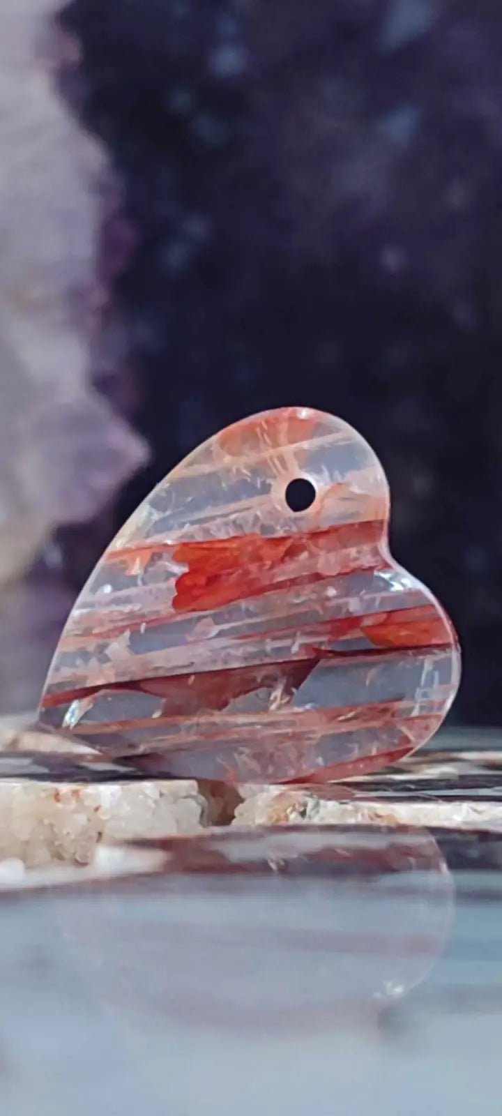 Load image into Gallery viewer, Quartz Hématoïde guérisseur du Brésil médiator Grade A++++ Quartz Hématoïde guérisseur médiator
