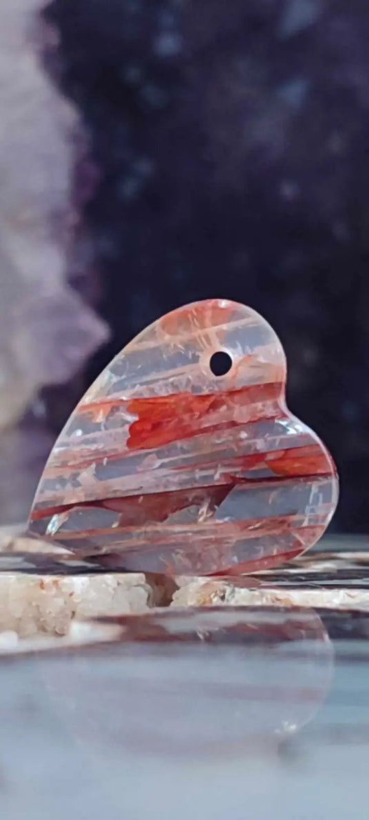 Quartz Hématoïde guérisseur du Brésil médiator Grade A++++ Quartz Hématoïde guérisseur médiator