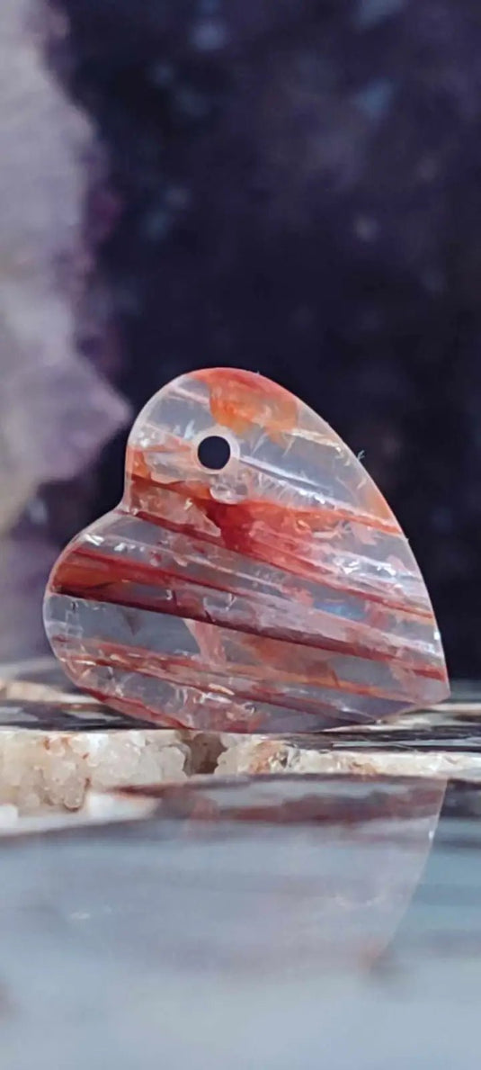 Quartz Hématoïde guérisseur du Brésil médiator Grade A++++ Quartz Hématoïde guérisseur médiator