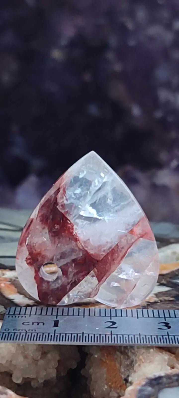 Load image into Gallery viewer, Quartz Hématoïde guérisseur du Brésil médiator Grade A++++ Quartz Hématoïde guérisseur médiator
