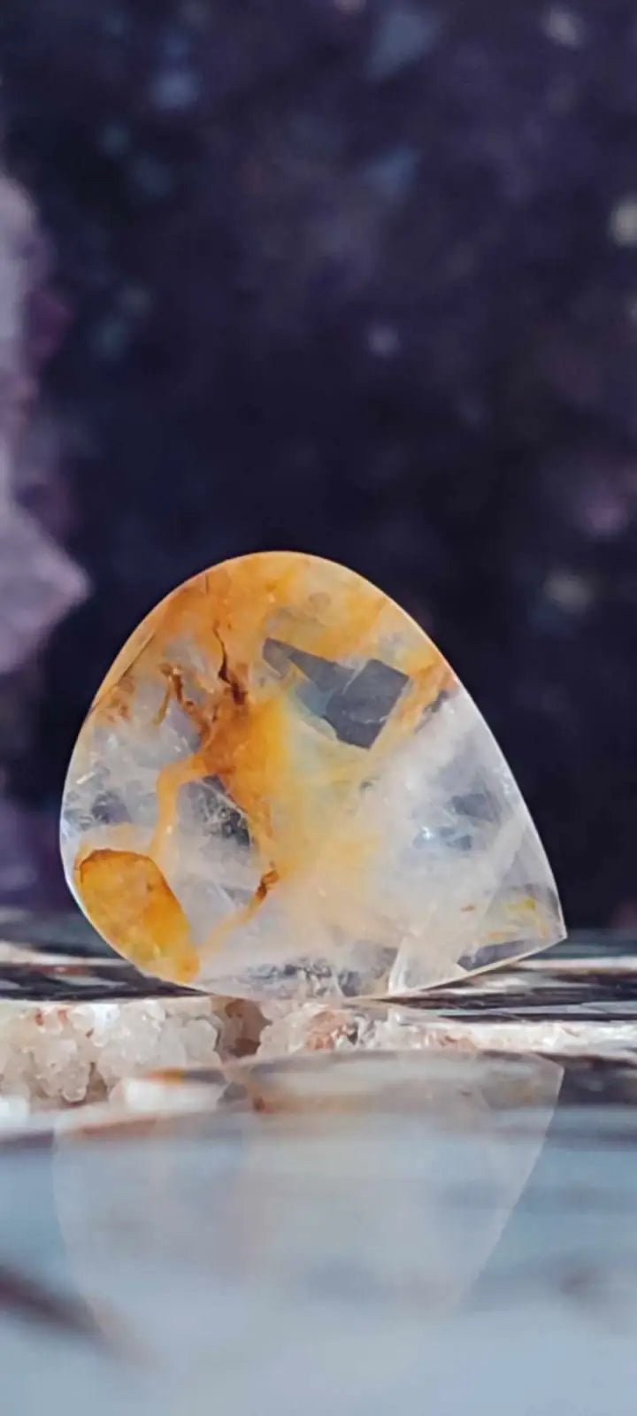 Chargez l&#39;image dans la visionneuse de la galerie, Quartz Hématoïde guérisseur du Brésil médiator Grade A++++ Quartz Hématoïde guérisseur médiator
