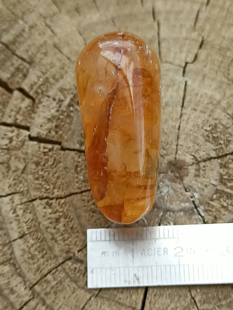 Load image into Gallery viewer, Quartz Hématoïde guérisseur du Brésil pierre roulée Grade A++++ Quartz Hématoïde guérisseur

