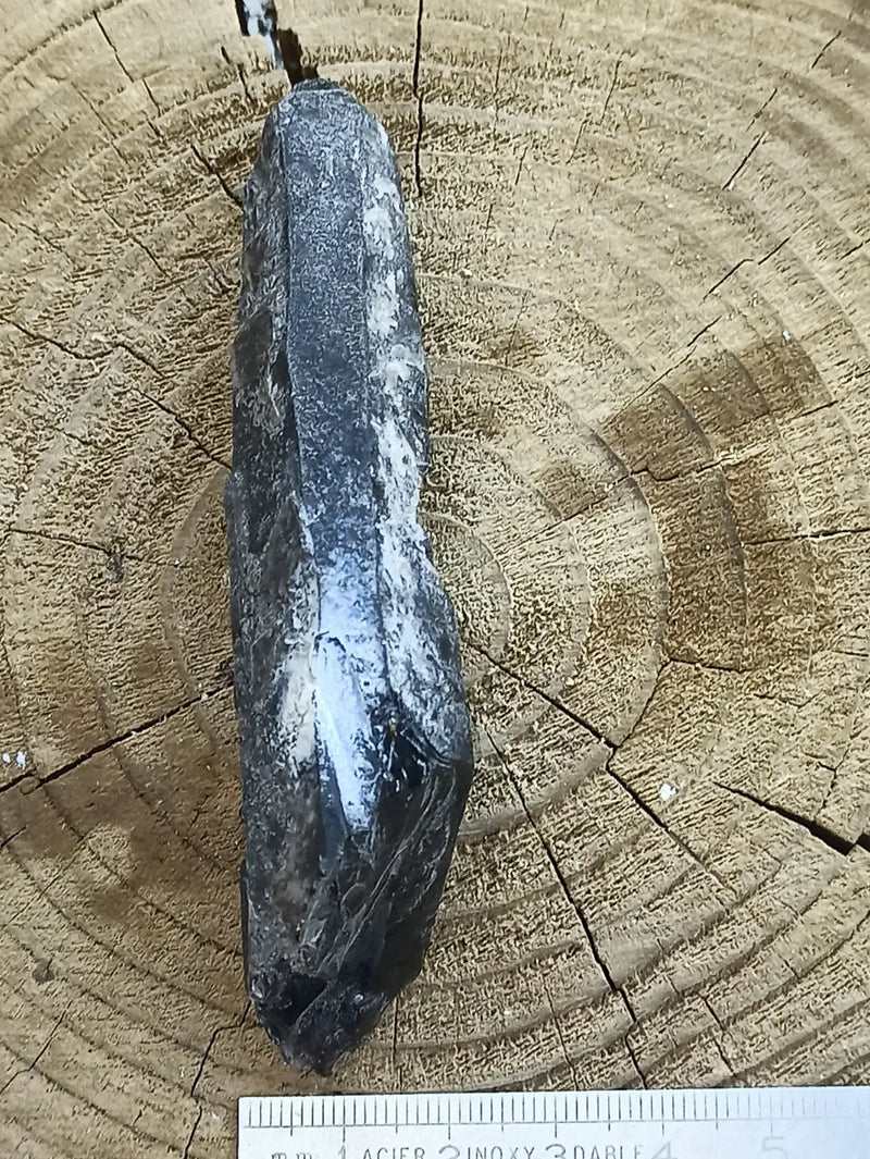 Load image into Gallery viewer, Quartz noir de Mongolie pointe brute Grade A++++ ’RARE’ Quartz noir de Mongolie
