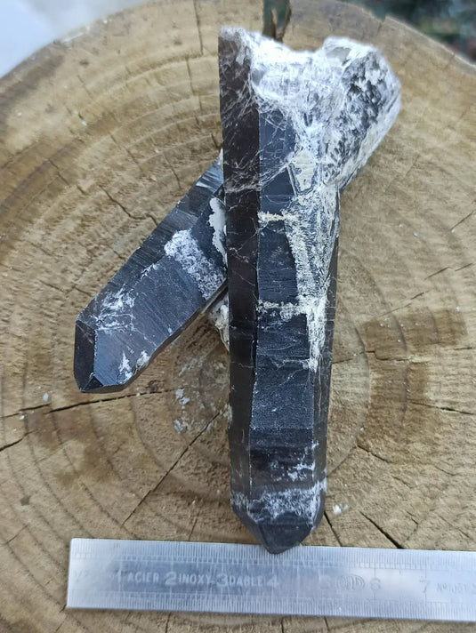 Quartz noir de Mongolie pointe brute Grade A++++ ’RARE’ Quartz noir de Mongolie