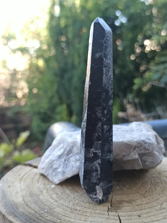 Quartz noir de Mongolie pointe brute Grade A++++ ’RARE’ Quartz noir de Mongolie