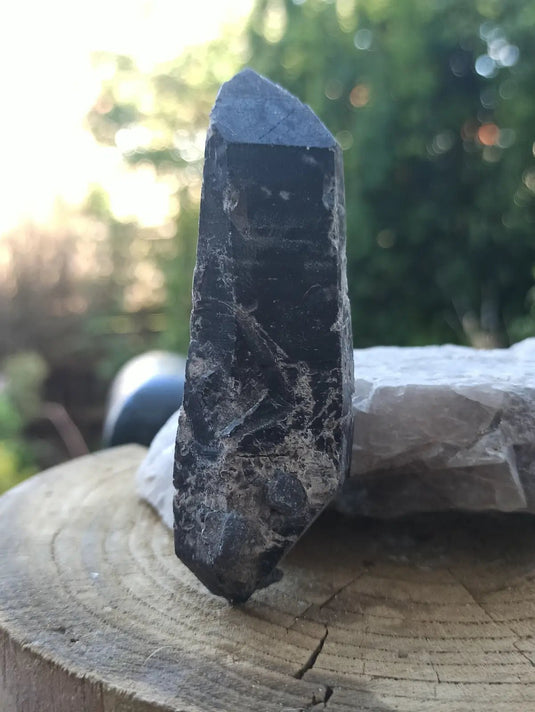 Quartz noir de Mongolie pointe brute Grade A++++ ’RARE’ Quartz noir de Mongolie