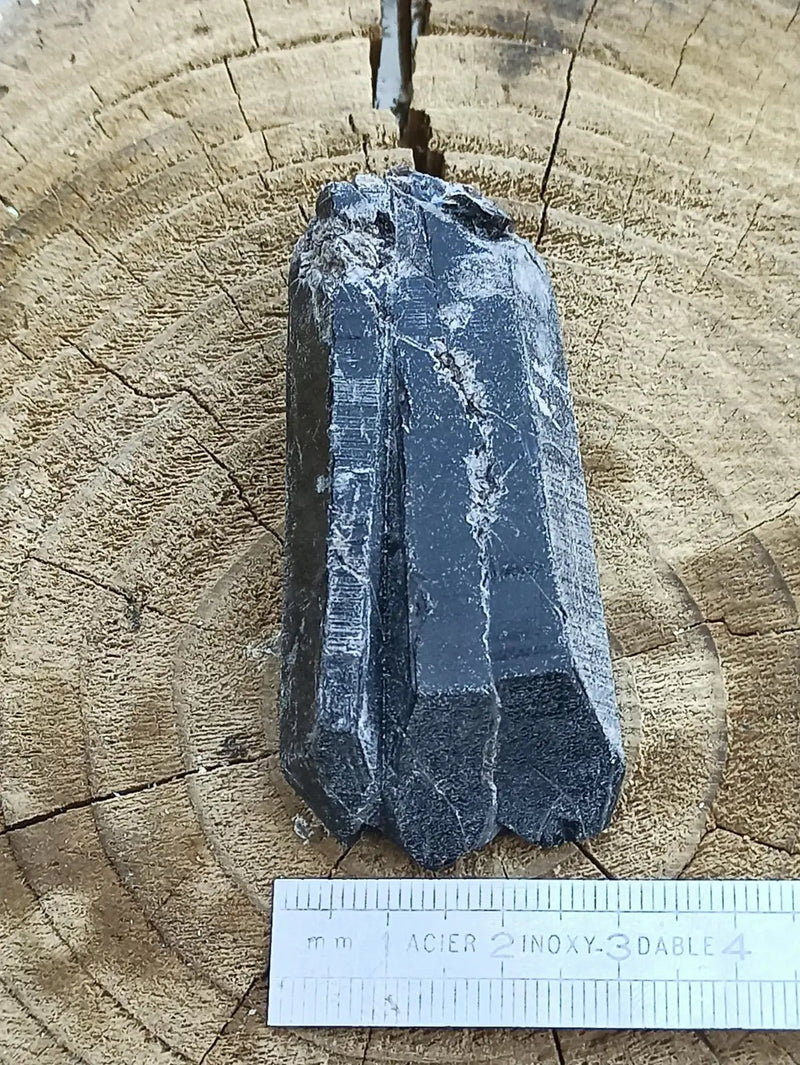 Load image into Gallery viewer, Quartz noir de Mongolie pointe brute Grade A++++ ’RARE’ Quartz noir de Mongolie
