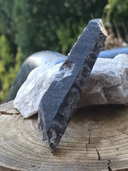 Quartz noir de Mongolie pointe brute Grade A++++ ’RARE’ Quartz noir de Mongolie