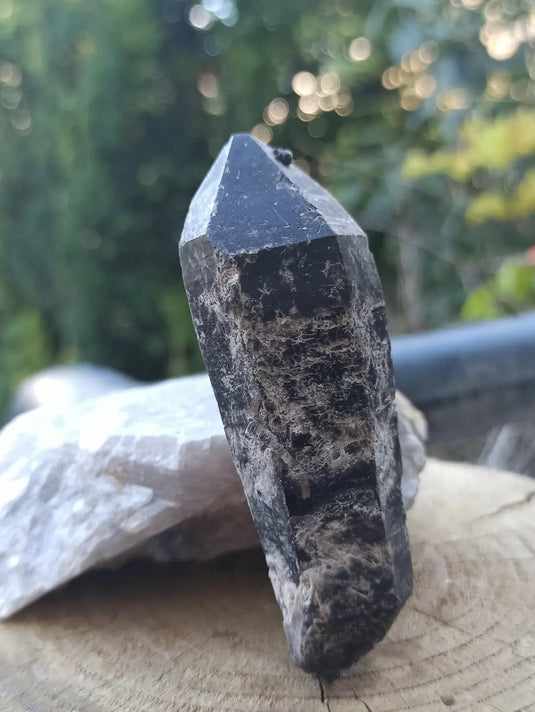 Quartz noir de Mongolie pointe brute Grade A++++ ’RARE’ Quartz noir de Mongolie