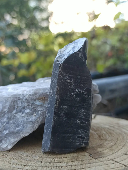 Quartz noir de Mongolie pointe brute Grade A++++ ’RARE’ Quartz noir de Mongolie
