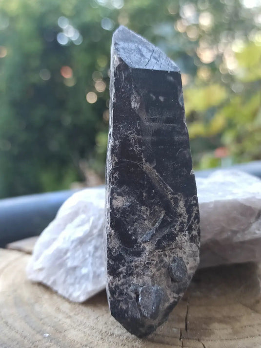 Quartz noir de Mongolie pointe brute Grade A++++ ’RARE’ Quartz noir de Mongolie