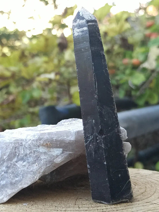 Quartz noir de Mongolie pointe brute Grade A++++ ’RARE’ Quartz noir de Mongolie
