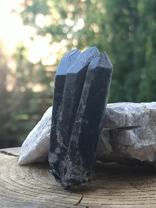 Quartz noir de Mongolie pointe brute Grade A++++ ’RARE’ Quartz noir de Mongolie