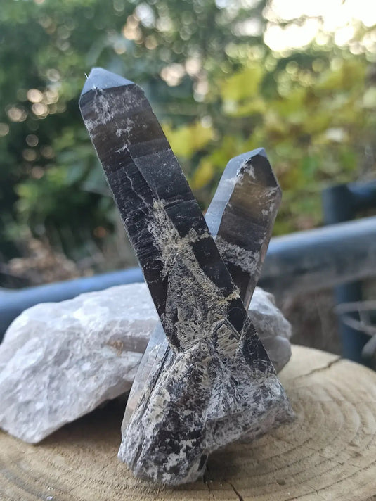 Quartz noir de Mongolie pointe brute Grade A++++ ’RARE’ Quartz noir de Mongolie